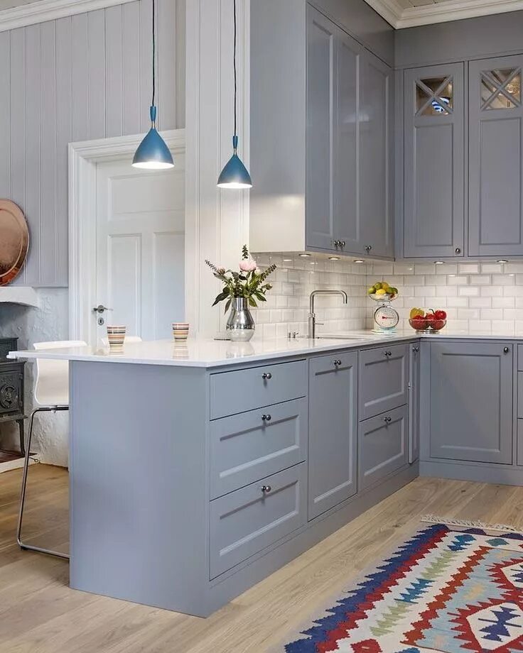 Кухня серо голубого цвета фото Instagram post by INMYROOM ❤ интерьеры и мебель * Jul 16, 2018 at 4:49pm UTC Køk