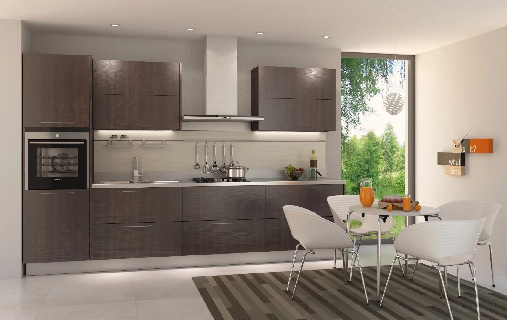 Кухня серо коричневая фото Коричневый кухоный гарнитур 319 на заказ в Кемерово - "Академия Уюта"