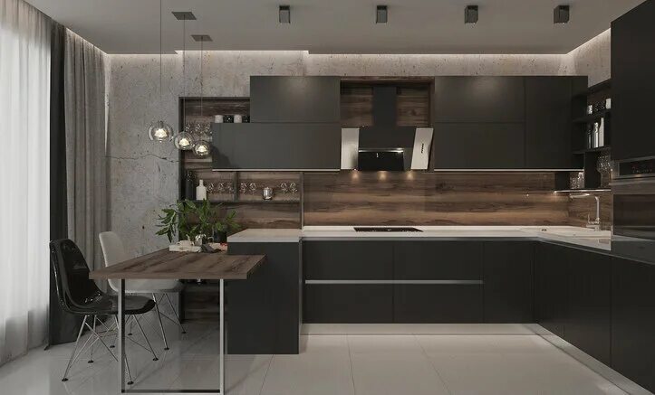 Кухня серо коричневая фото K-fabrika, kitchen furniture, Saint Petersburg, Nauki Avenue, 21к1 - Yandex Maps