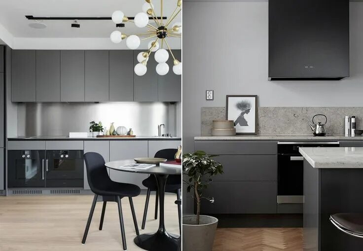 Кухня серого цвета в интерьере сочетание стен Szara kuchnia i dylemat - jakie płytki nad kuchennym blatem? Kitchen design show