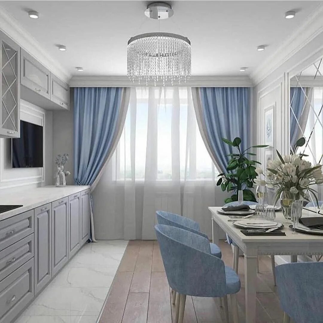 Кухня серые шторы дизайн фото Пин на доске Интерьер-Interior