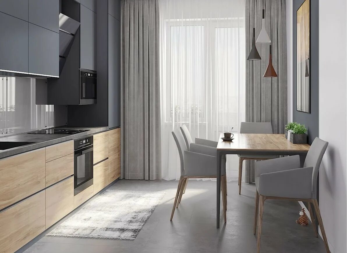 Кухня серые шторы дизайн фото Чем разбавить серую кухню в интерьере? 35 фото дизайна серой кухни KERAMIS