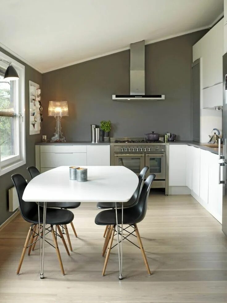 Кухня серые стены дизайн 25+ Grey Kitchen Ideas (Modern Accent Grey Kitchen Design) Cocina gris y blanca,