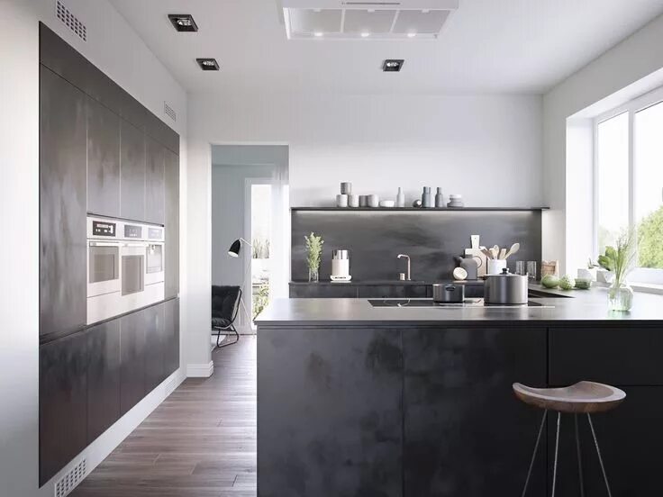 Кухня серые стены дизайн 36 Stunning Black Kitchens That Tempt You To Go Dark For Your Next Remodel Inter