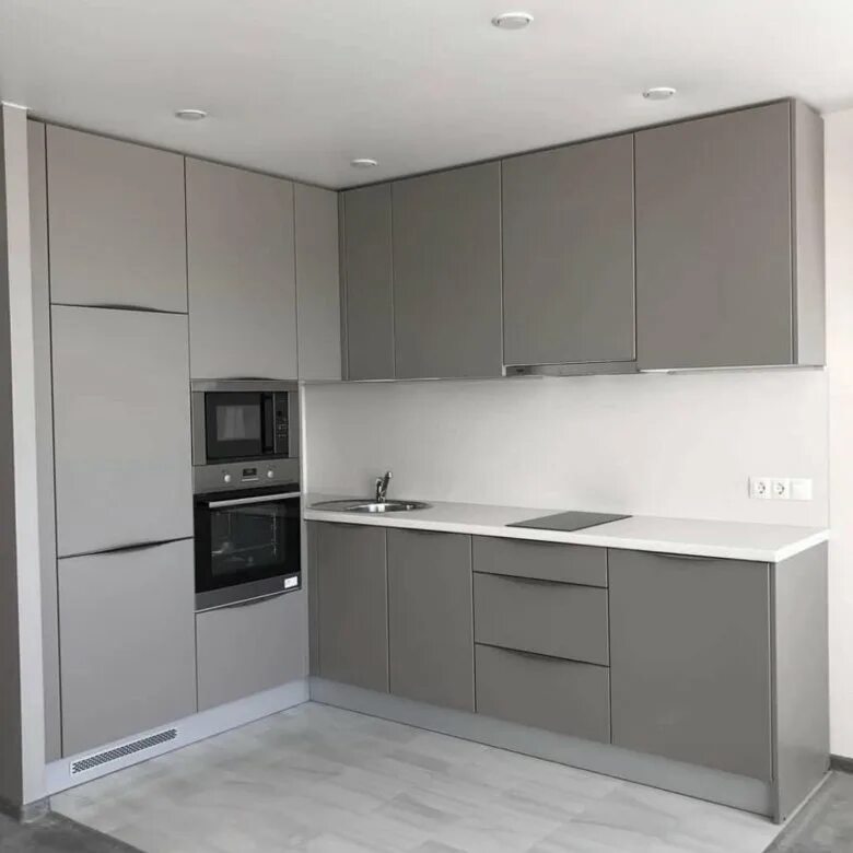 Кухня серый кашемир в интерьере фото Кухня на заказ - купить в Подольске, цена 25 000 руб., дата размещения: 01.09.20