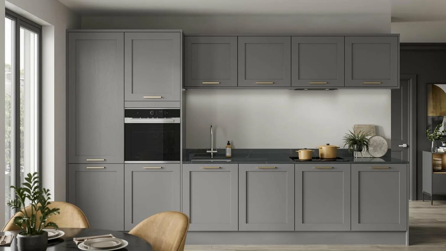 Кухня серый кашемир в интерьере фото Матовые серые кухни фото: найдено 75 изображений