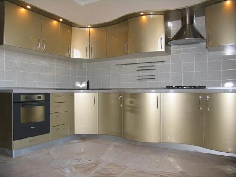 Кухня шампань в интерьере Кухня 1232 - купить недорого Фабрика "Экостиль"