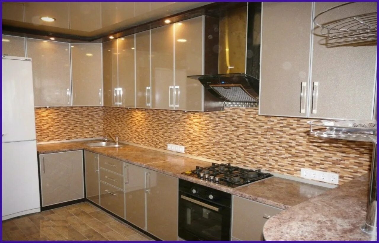 Кухня шампань в интерьере Цвет шампань мебель - 64 фото