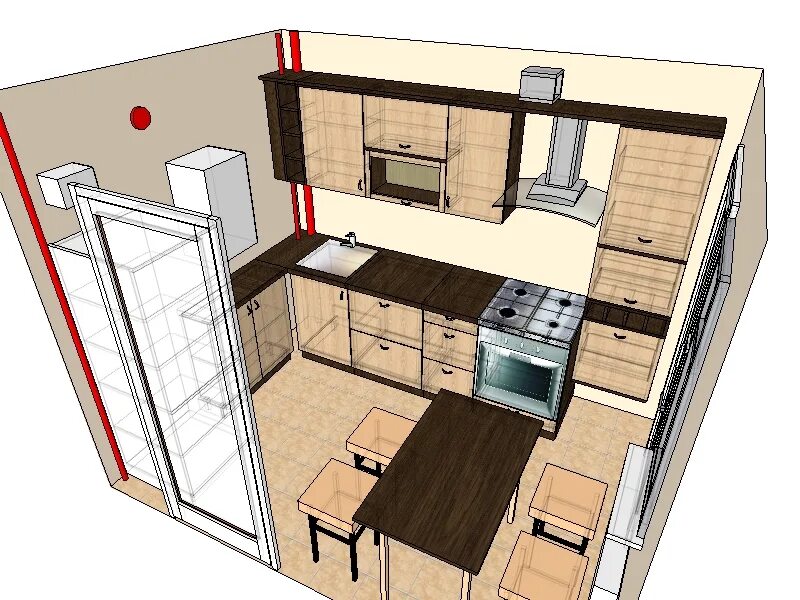 Кухня шириной 3 метра планировка Помогите спланировать кухню 7,5 метров страница 2 форум Идеи вашего дома о дизай