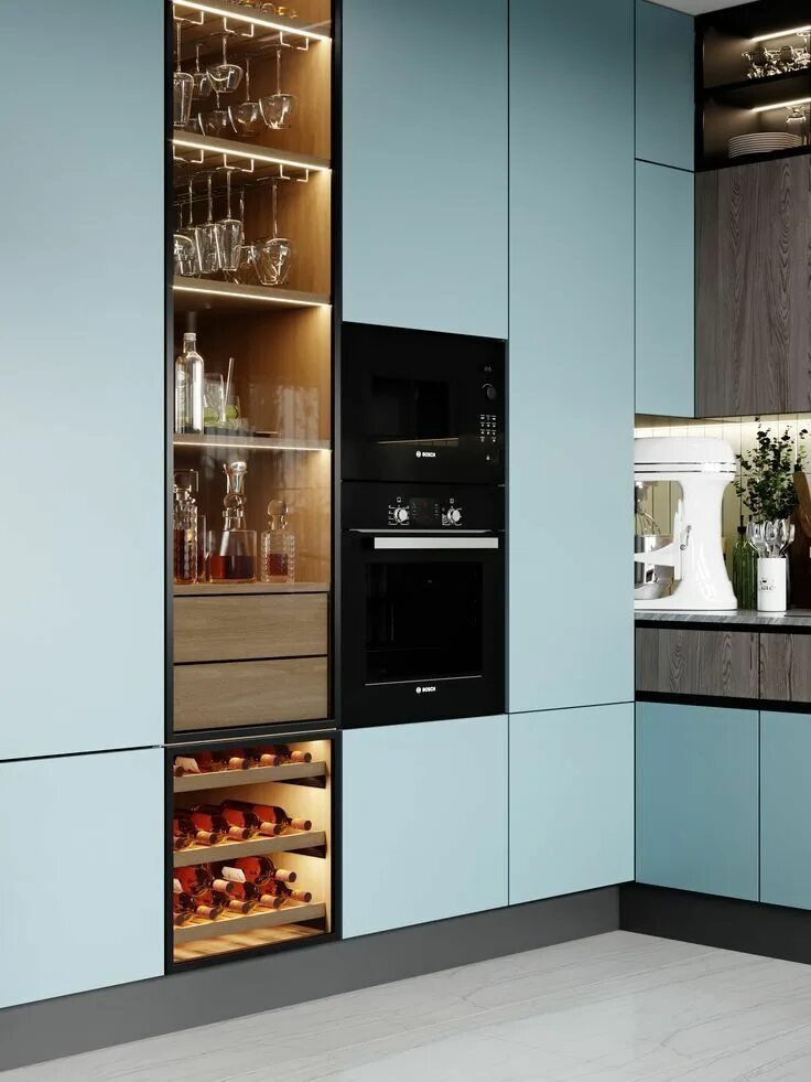 Кухня шкаф со стеклом фото Пин на доске Стол для Леры Интерьер кухни, Кухня, Дизайн кухни