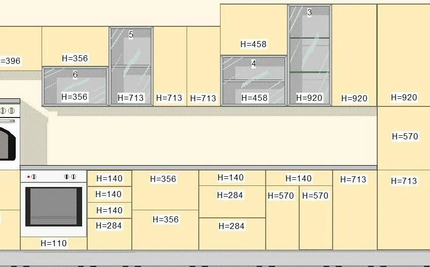 Кухня шкафы размеры фото Пин на доске Home decor Планы кухни, Дизайн небольшой кухни, Макеты кухни