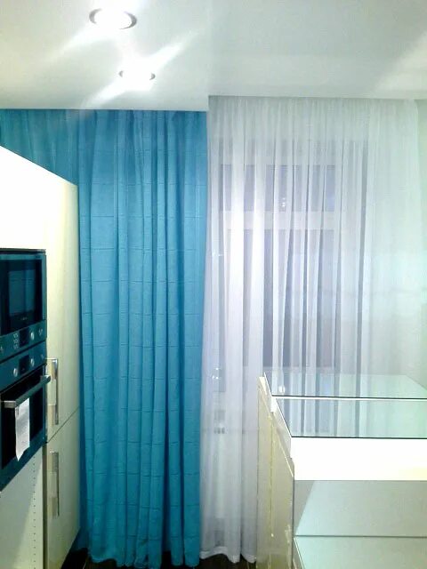 Кухня шторы бирюзовые фото ШТОРЫ НА КУХНЮ