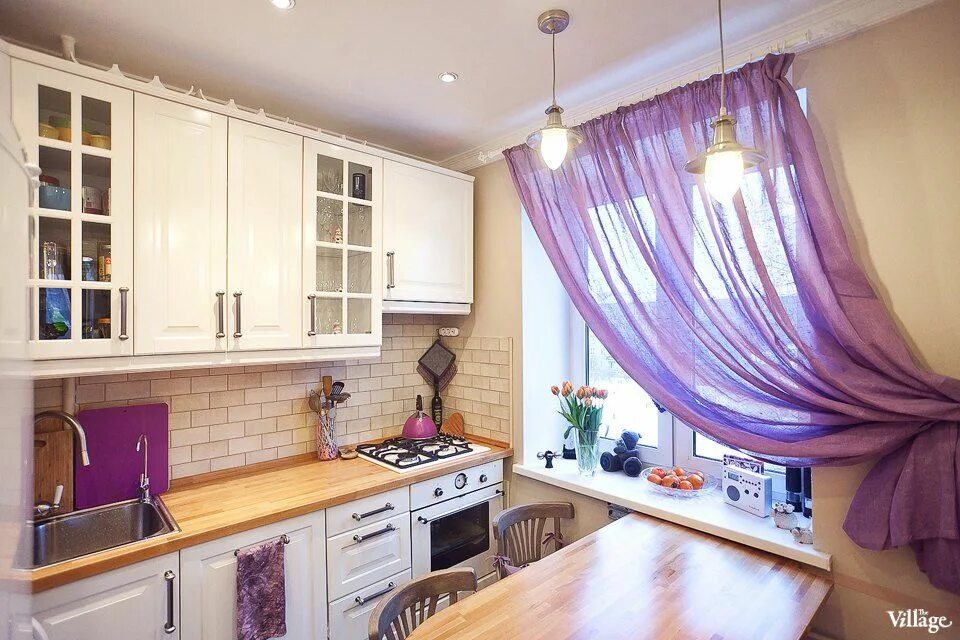 Кухня шторы фото в квартире Квартира недели (Петербург) Интерьер кухни, Интерьер, Дизайн домашнего интерьера