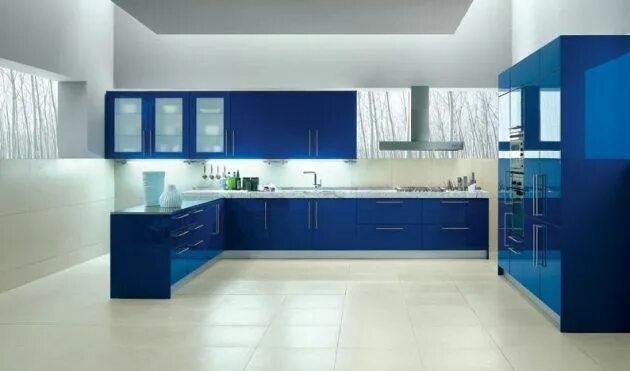 Кухня синим гарнитуром фото 17 Appealing Blue Kitchen Designs That Everyone Should See Kitchen design small,