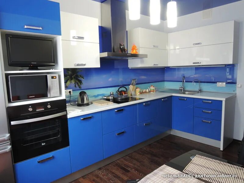 Кухня синий с белым фото Кухня :: Ремонт - Форум onliner.by