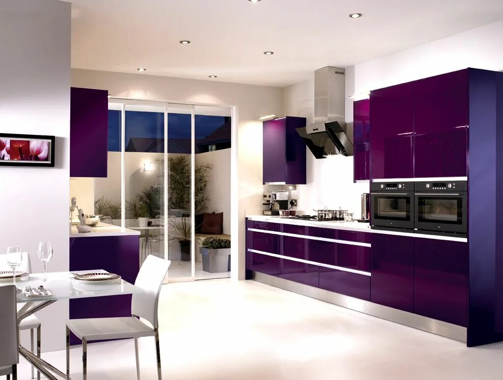 Кухня сиреневого цвета в интерьере фото Eurofit Direct in 2024 Purple kitchen designs, Purple kitchen, Ultra modern kitc