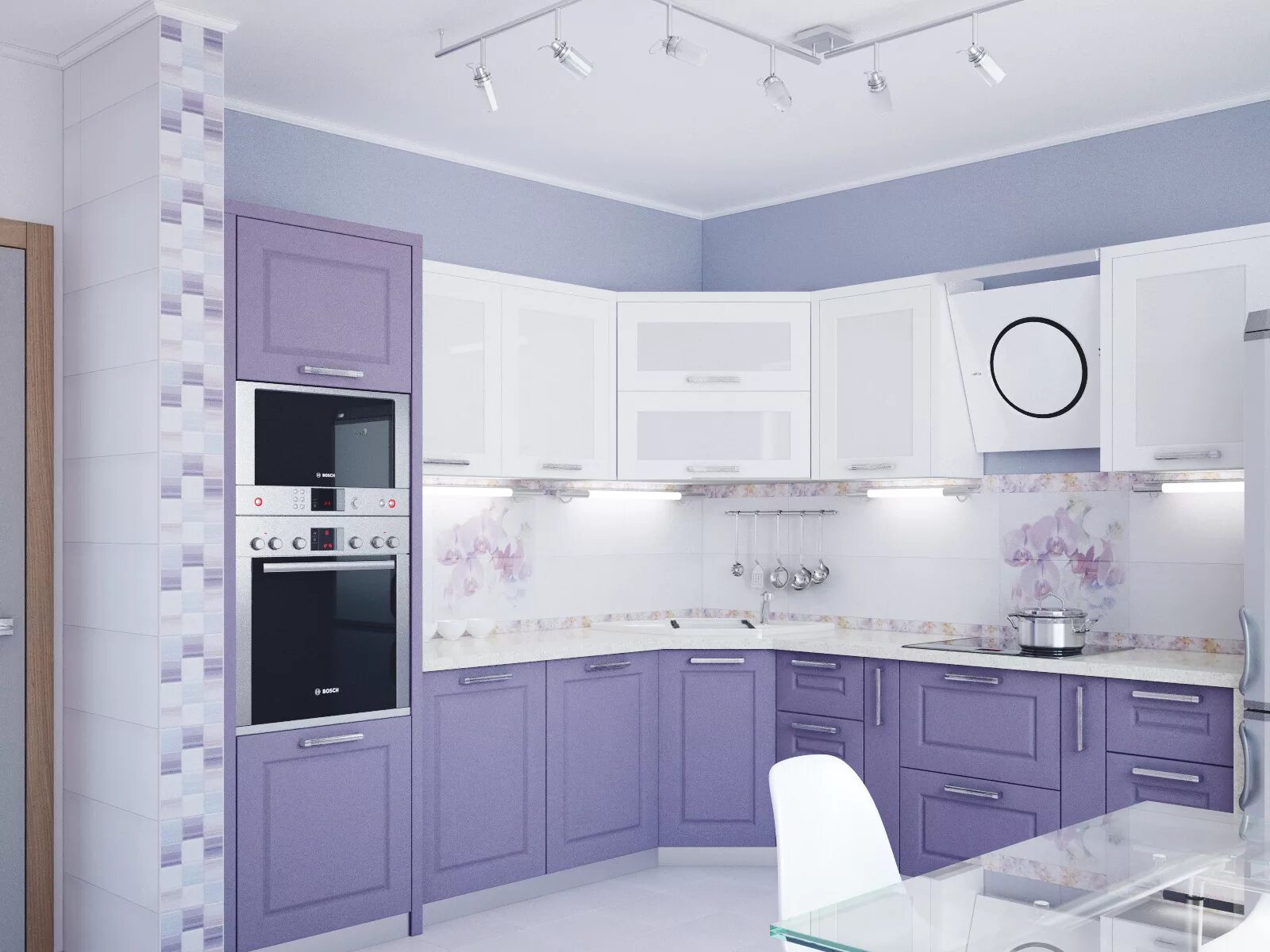 Кухня сиреневого цвета в интерьере фото ▶ Акварель Уралкерамика (Acvarel Alma Ceramica) - плитка для ванной, гостиной, о