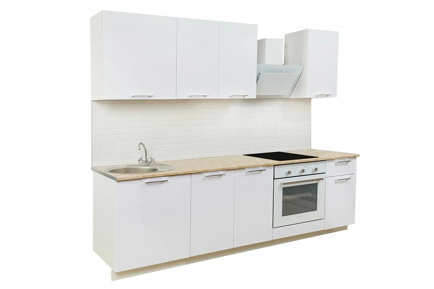 Кухня сити хофф фото Кухня Прямая ХИТ 240.1 Крем глянец/Крем глянец купить в Екатеринбурге в интернет