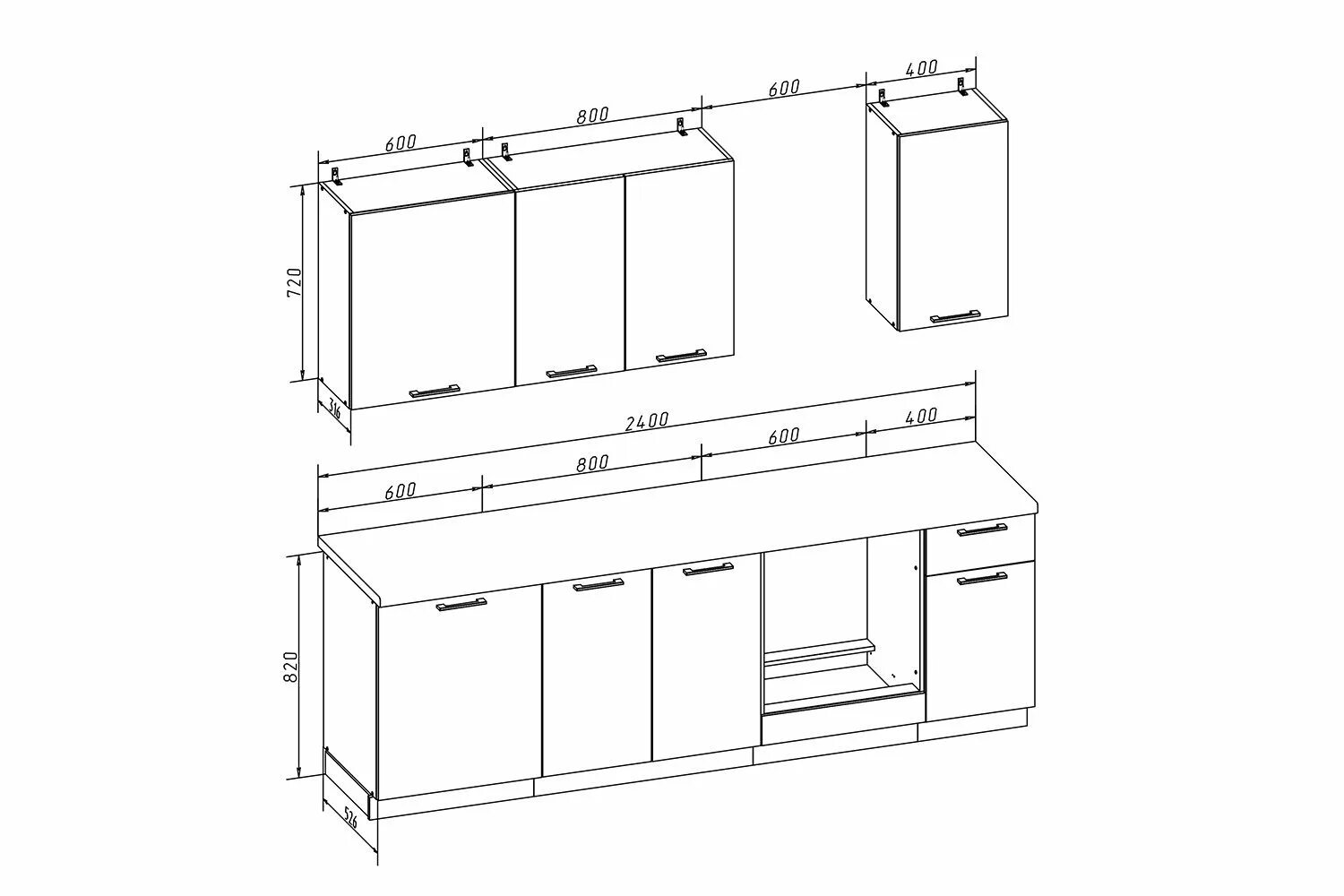 Кухня сити хофф фото Кухонный гарнитур Сити 240х210х60 см, цвет корпус - белый, фасад - белый глянец 