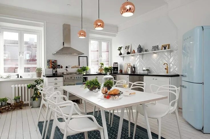 Кухня сканди стиль фото Como preparar um brunch maravilhoso em sua casa homify Scandinavian kitchen desi