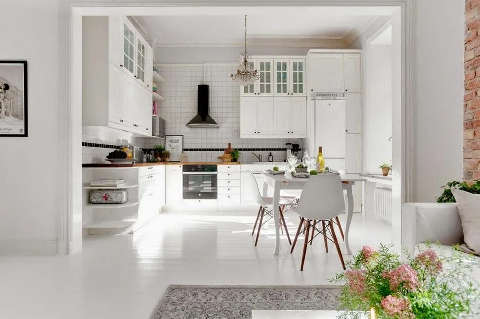 Кухня скандинавский стиль в интерьере белая Pin by Follygraph on KITCHEN - white Kitchen interior, Kitchen decor, Kitchen de