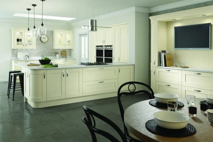 Кухня слоновой кости в интерьере фото Cambridge Ivory Range Shaker kitchen doors, Kitchen decor inspiration, Kitchen d