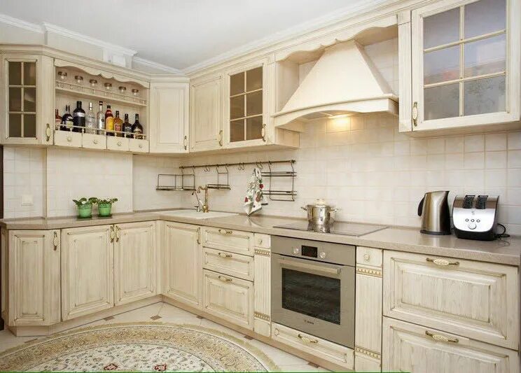 Кухня слоновой кости в интерьере фото Кухня из дерева в Краснодаре