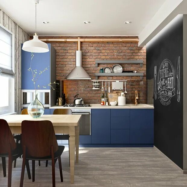 Кухня см лофт стиль 50+ эффектных примеров отделки кухонного фартука - INMYROOM