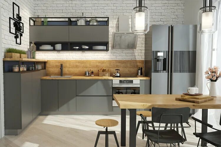 Кухня см лофт стиль Кухня в стиле лофт - оригинальный дизайн с индустриальными нотками Dream house Д