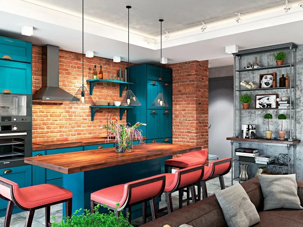 Кухня см лофт стиль Модный дизайн кухни для лофта - особенности и тренды - интернет-магазин old-loft