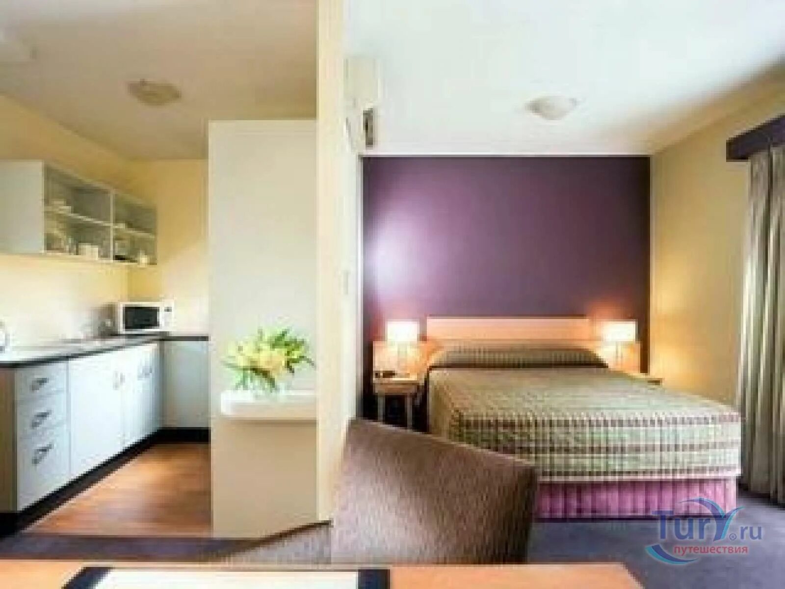 Кухня со спальней фото Спальня и в ней кухня: найдено 89 изображений