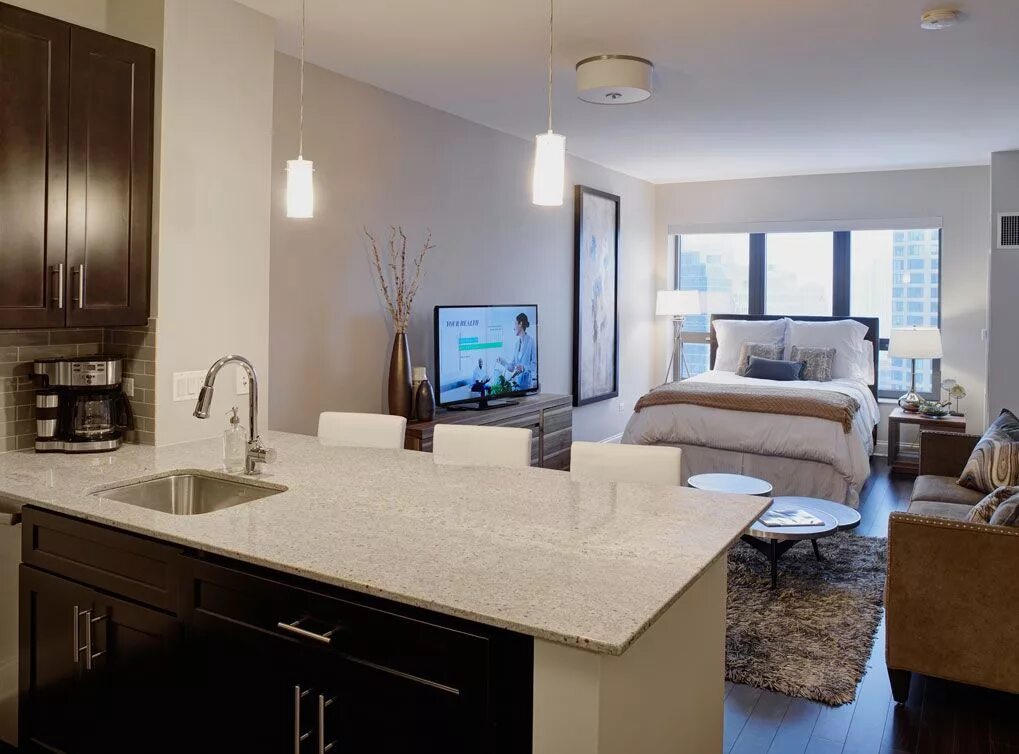 Кухня со спальней фото Super Cute Studio Apartment Apartment layout, Apartment design, Studio apartment