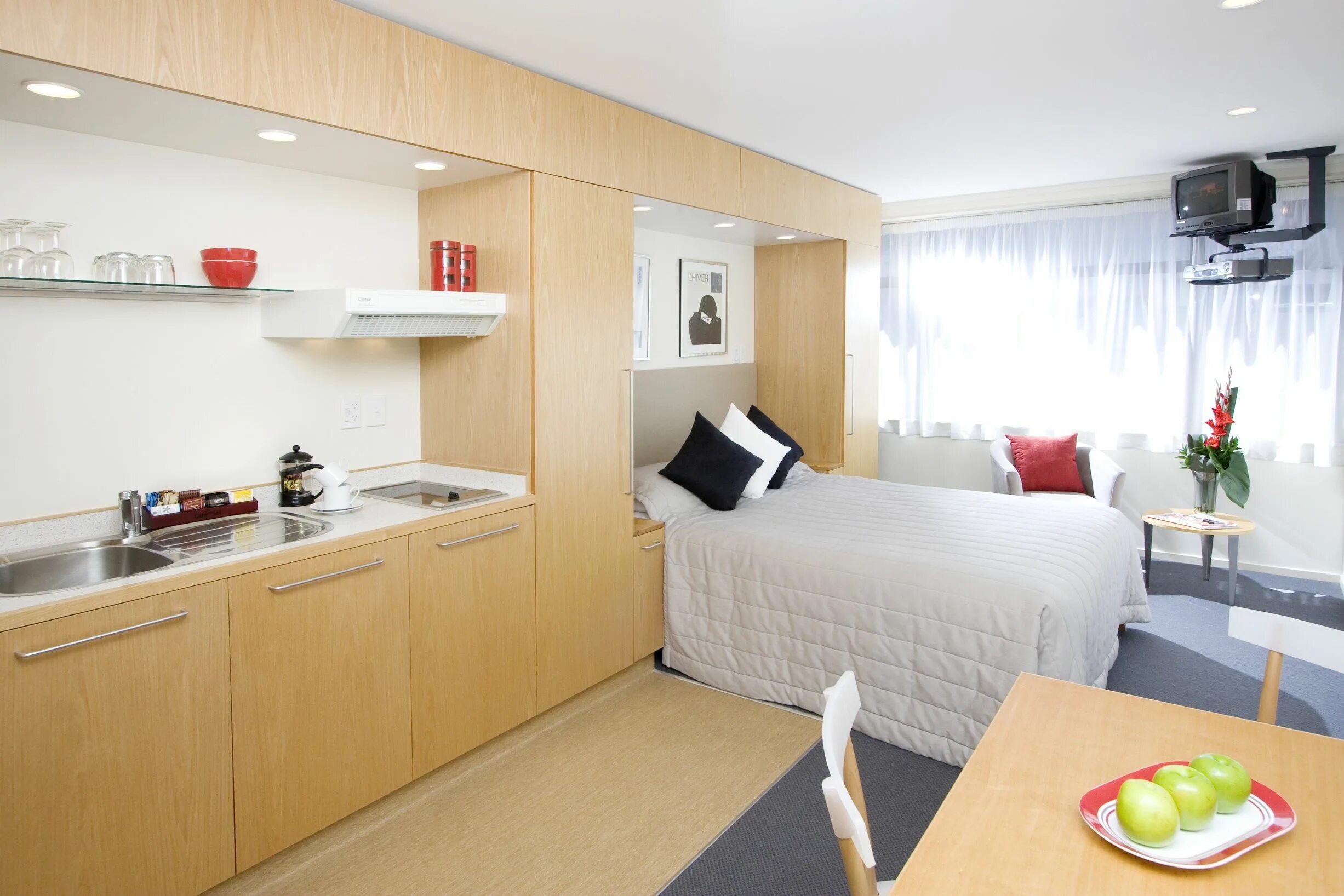 Кухня со спальней фото Image result for creative themed efficiency apartment designs Дизайн небольшой к