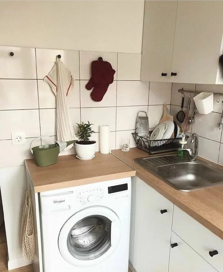 Кухня со стиральной машиной дизайн Пин на доске Дизайн интерьера для дома Кухня для небольшой квартиры, Крошечные к