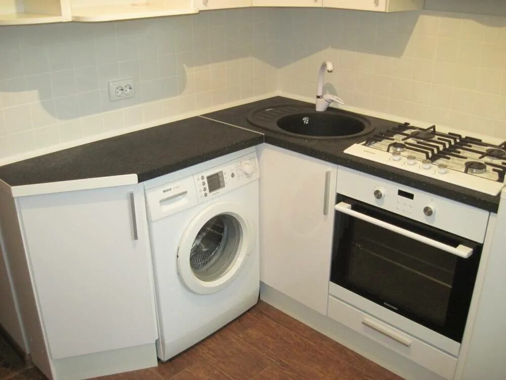 Кухня со стиральной машиной дизайн фото Маленькие кухни со стиральной машинкой