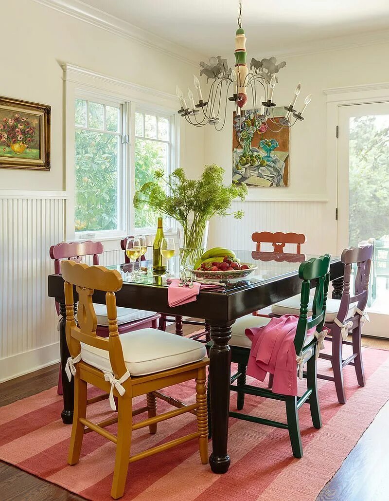 Кухня со стульями интерьер 50 Cool and Creative Shabby Chic Dining Rooms