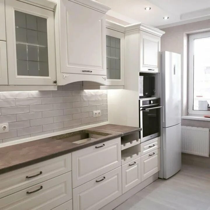 Кухня со светлой техникой фото Неактивно