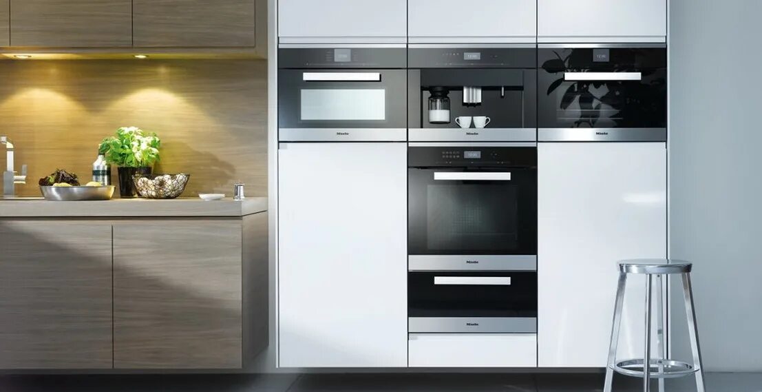 Кухня со встраиваемой техникой фото Miele от официального сайта дилера Hausdorf в Тюмени, купить в официальном магаз