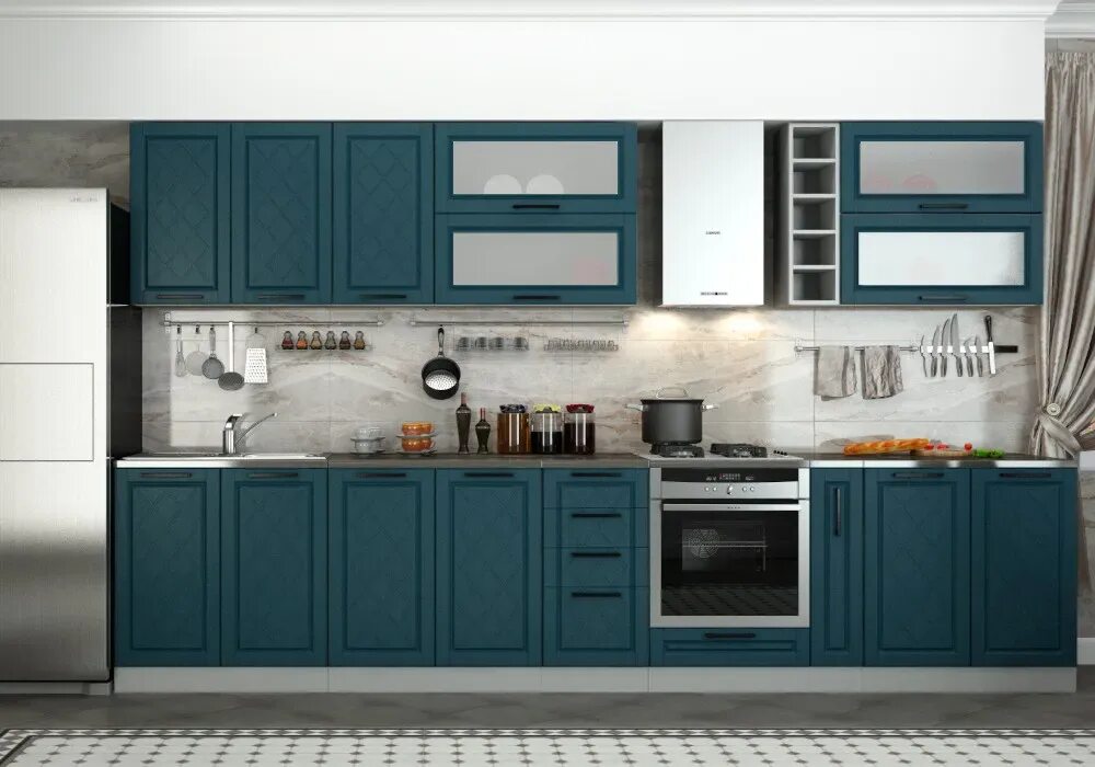 Кухня софия грин в интерьере фото Купить Модульная кухня Барселона арт. 08-50195 Морское дерево цена 16 010 руб. в