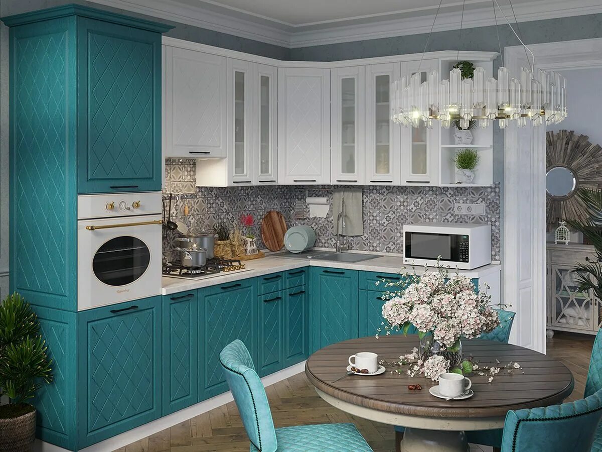 Кухня софия интерьер Купить Модульная кухня "Барселона" (белое дерево) по цене 38470 руб в Новосибирс