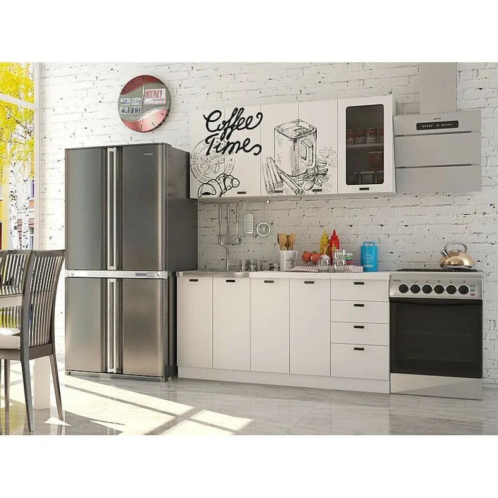 Кухня софия интерьер Купить Кухня София Coffee Time Комплектация 02 (Coffe Time) "1,6м" по выгодной ц