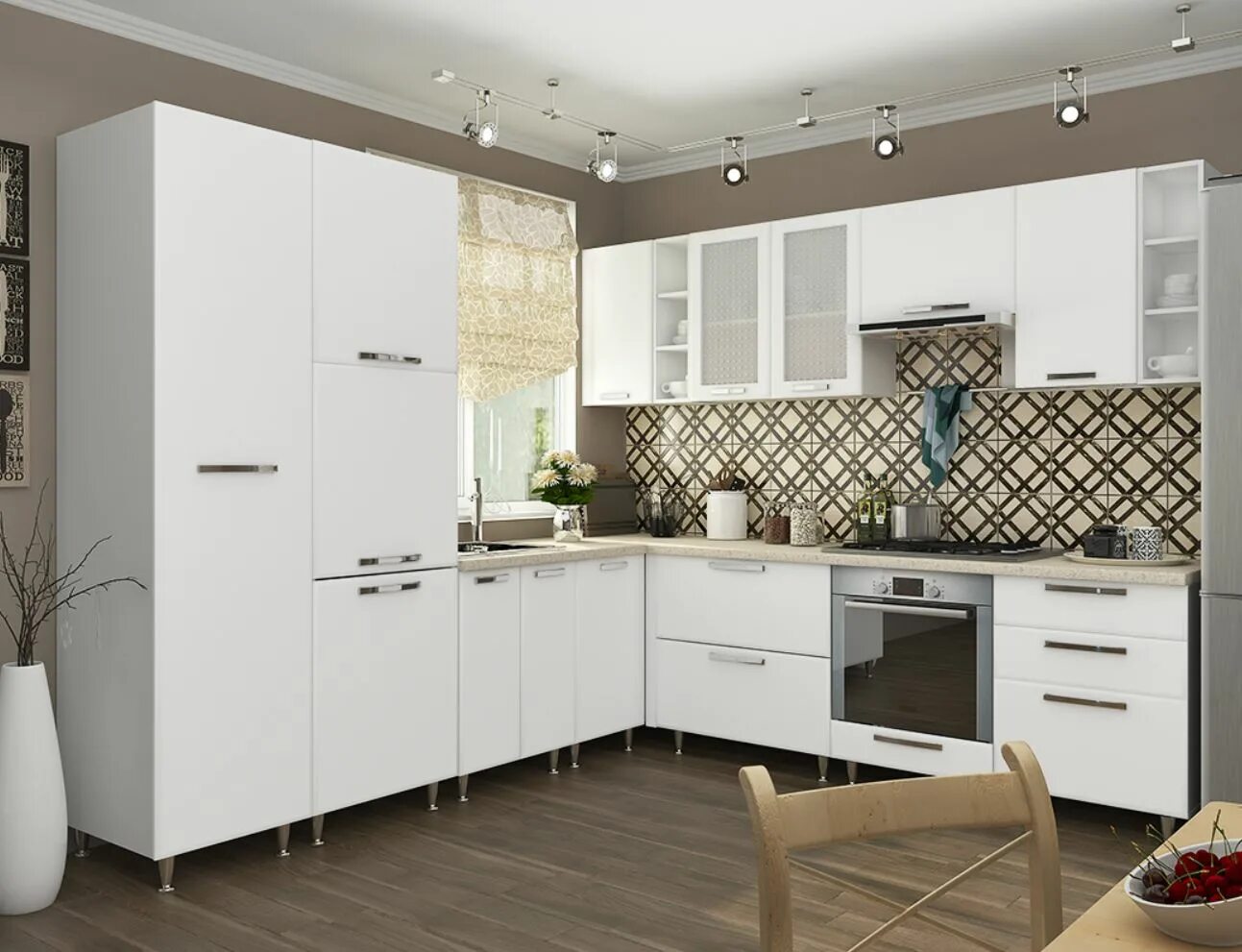 Кухня софия интерьер Кухня Сокме София Престиж мдф белый супермат в Украине БЕСПЛАТНАЯ ДОСТАВКА