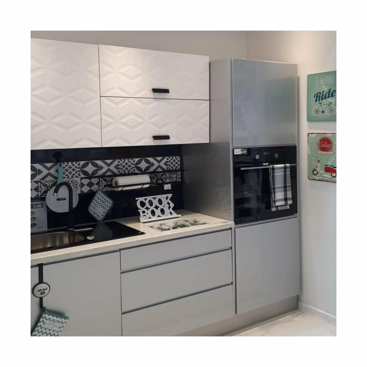 Кухня софия леруа мерлен в интерьере Кухня аша серая