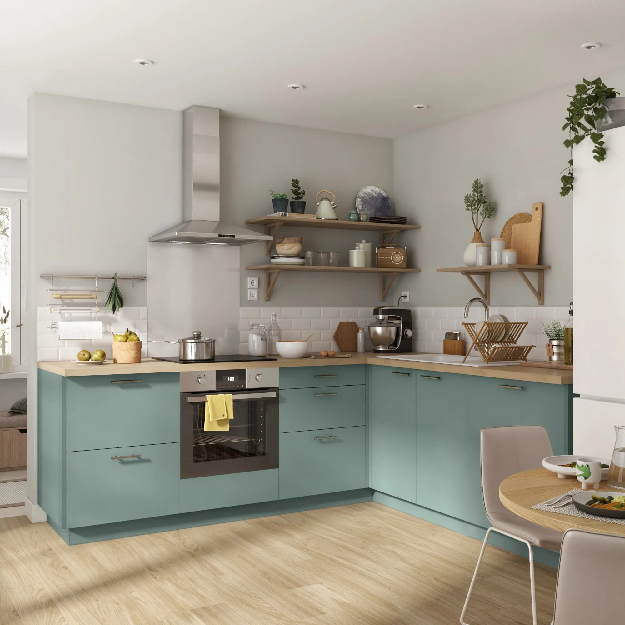 Кухня софия леруа в интерьере Фасад для кухонного шкафа София грин 32.9x76.5 см Delinia ID ЛДСП цвет зеленый -