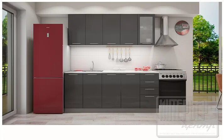 Кухня софия модульная пенза фото Кухня София 2.0 черный металлик