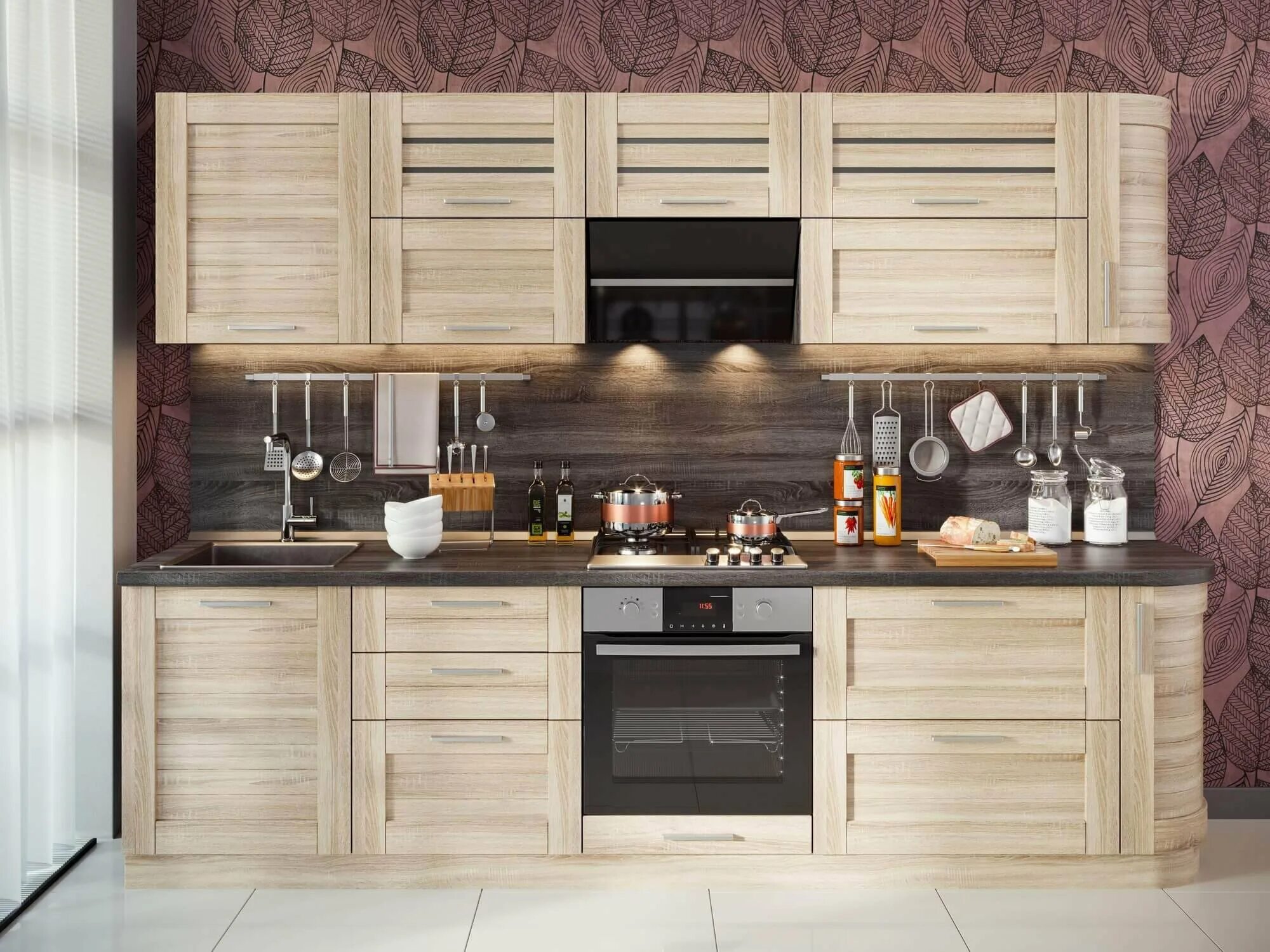 Кухня сонома в интерьере Цвет фасада сонома: найдено 90 изображений