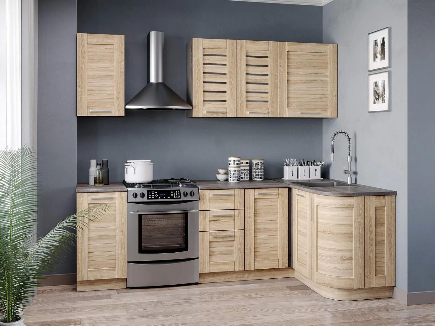 Кухня сонома в интерьере Кухня Анастасия - Набор 2400 угловая