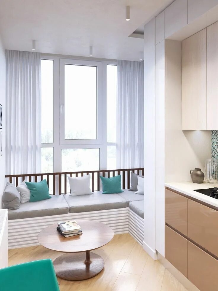 Кухня совмещенная с балконом планировка How to create DIY window seat cushion - Decor Around The World Дизайн балкона, М