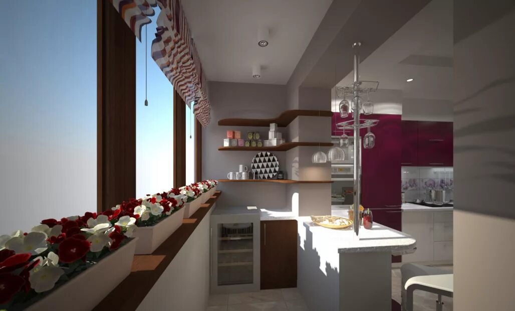 Кухня совмещенная с балконом реальные фото Кухня на лоджии (78 фото): кухня совмещенная с балконом, как объединить