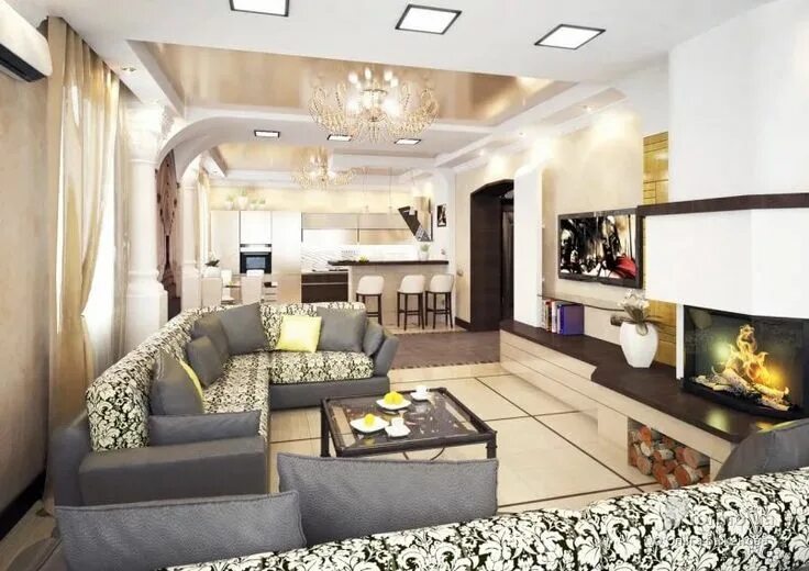 Кухня совмещенная с гостиной дизайн фото гостиная с кухней современная: 13 тыс изображений найдено в Яндекс.Картинках